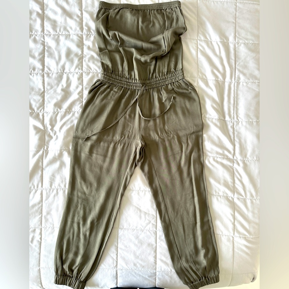 Talula casual green strapless jumpsuit XS